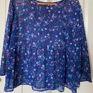Sheer Floral Blouse